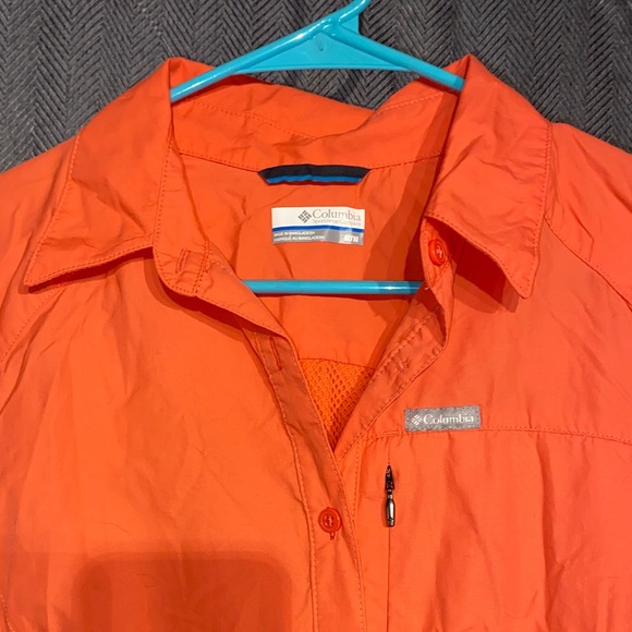 Columbia Men's Bright Orange Casual Shirt - Picture 2 of 5